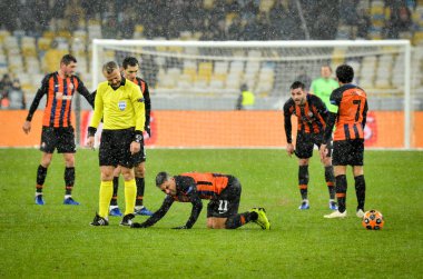 Kiev, Ukrayna - 12 Aralık 2018: Sad Futbolcu