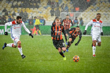 Kiev, Ukrayna - 12 Aralık 2018: Ue sırasında futbolcu