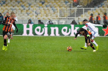 Kiev, Ukrayna - 12 Aralık 2018: Houssem Aouar oyuncu