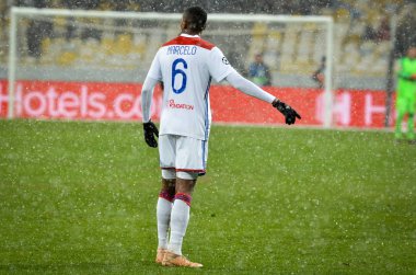 Kiev, Ukrayna - 12 Aralık 2018: Uef sırasında Marcelo oyuncu