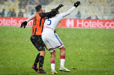 Kiev, Ukrayna - 12 Aralık 2018: Jason Denayer oyuncu sırasında t