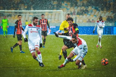 Kiev, Ukrayna - 12 Aralık 2018: Lucas Tousart oyuncusu