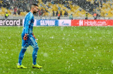 Kiev, Ukrayna - 12 Aralık 2018: Ue sırasında futbolcu