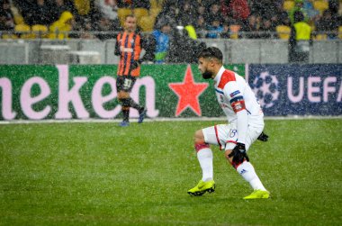 Kiev, Ukrayna - 12 Aralık 2018: Nabil Fekir oyuncusu