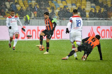 Kiev, Ukrayna - 12 Aralık 2018: Nabil Fekir oyuncusu
