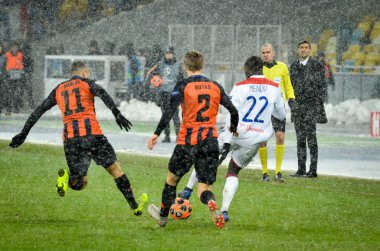 Kiev, Ukrayna - 12 Aralık 2018: Uefa sırasında Ferland Mendy