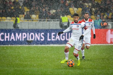 Kiev, Ukrayna - 12 Aralık 2018: Nabil Fekir oyuncusu