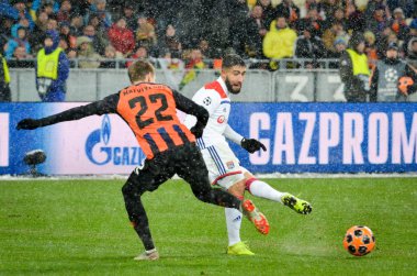 Kiev, Ukrayna - 12 Aralık 2018: Nabil Fekir oyuncusu