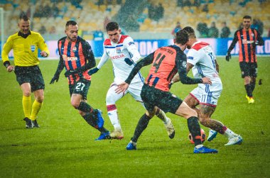 Kiev, Ukrayna - 12 Aralık 2018: Memphis Depay Uefa