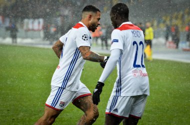 Kiev, Ukrayna - 12 Aralık 2018: Ferland Mendy oyuncusu