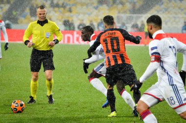 Kiev, Ukrayna - 12 Aralık 2018: Ferland Mendy oyuncusu