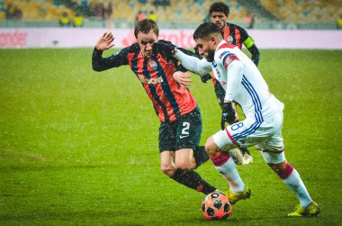 Kiev, Ukrayna - 12 Aralık 2018: Nabil Fekir oyuncusu