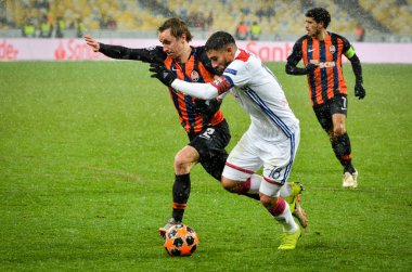 Kiev, Ukrayna - 12 Aralık 2018: Nabil Fekir oyuncusu