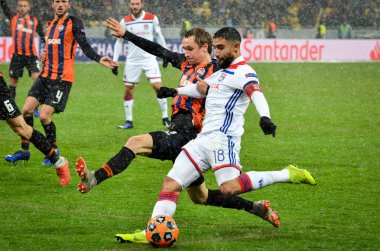 Kiev, Ukrayna - 12 Aralık 2018: Nabil Fekir oyuncusu