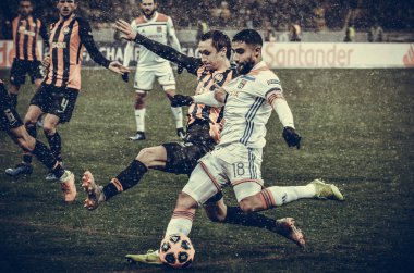 Kiev, Ukrayna - 12 Aralık 2018: Nabil Fekir oyuncusu