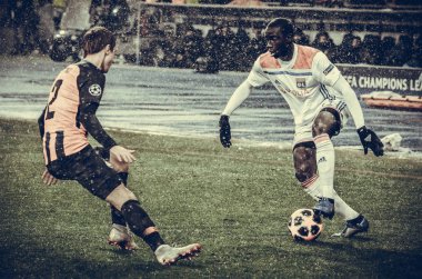 Kiev, Ukrayna - 12 Aralık 2018: Ferland Mendy oyuncusu