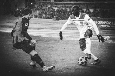 Kiev, Ukrayna - 12 Aralık 2018: Ferland Mendy oyuncusu