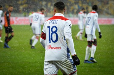Kiev, Ukrayna - 12 Aralık 2018: Nabil Fekir oyuncusu