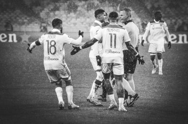 Kiev, Ukrayna - 12 Aralık 2018: Nabil Fekir oyuncusu