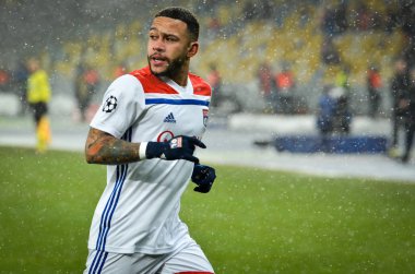 Kiev, Ukrayna - 12 Aralık 2018: Memphis Depay oyuncusu