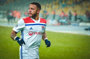Kiev, Ukrayna - 12 Aralık 2018: Memphis Depay oyuncusu