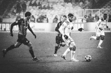 Kiev, Ukrayna - 12 Aralık 2018: Nabil Fekir oyuncusu