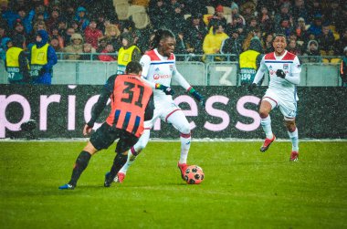 Kiev, Ukrayna - 12 Aralık 2018: Bertrand Traore oyuncu