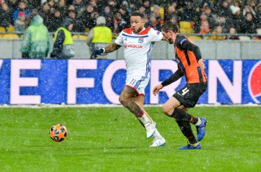 Kiev, Ukrayna - 12 Aralık 2018: Memphis Depay oyuncusu 