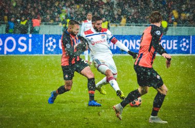 Kiev, Ukrayna - 12 Aralık 2018: Nabil Fekir oyuncusu