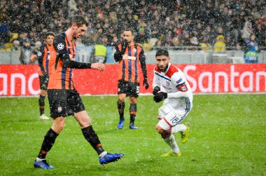 Kiev, Ukrayna - 12 Aralık 2018: Nabil Fekir oyuncusu