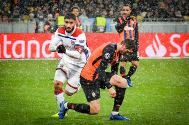 Kiev, Ukrayna - 12 Aralık 2018: Nabil Fekir oyuncusu