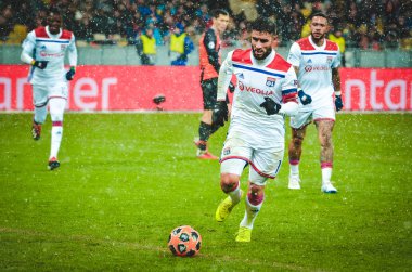 Kiev, Ukrayna - 12 Aralık 2018: Nabil Fekir oyuncusu