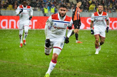 Kiev, Ukrayna - 12 Aralık 2018: Nabil Fekir oyuncusu