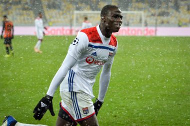 Kiev, Ukrayna - 12 Aralık 2018: Ferland Mendy golü kutladı 