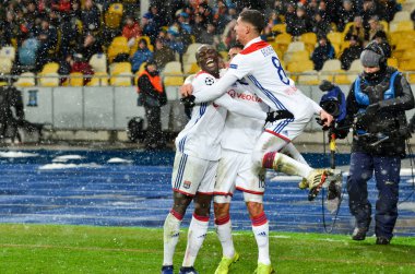 Kiev, Ukrayna - 12 Aralık 2018: Futbolcu Olympique Ly