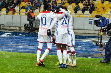 Kiev, Ukrayna - 12 Aralık 2018: Futbolcu Olympique Ly