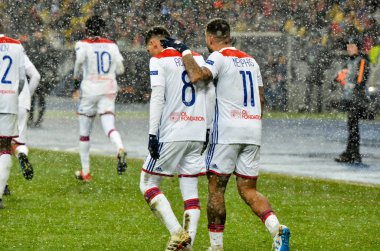 Kiev, Ukrayna - 12 Aralık 2018: Futbolcu Olympique Ly