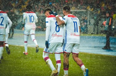 Kiev, Ukrayna - 12 Aralık 2018: Futbolcu Olympique Ly