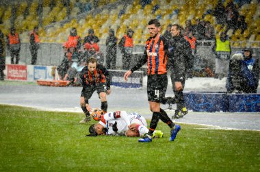 Kiev, Ukrayna - 12 Aralık 2018: Ue sırasında futbolcu