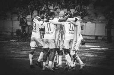 Kiev, Ukrayna - 12 Aralık 2018: Futbolcu Olympique Ly