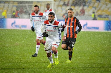 Kiev, Ukrayna - 12 Aralık 2018: Nabil Fekir oyuncusu