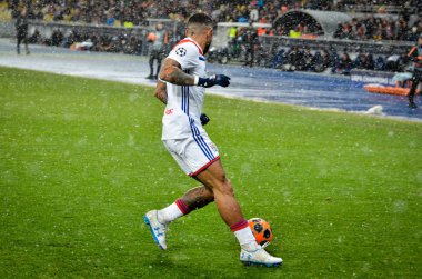 Kiev, Ukrayna - 12 Aralık 2018: Memphis Depay Uefa