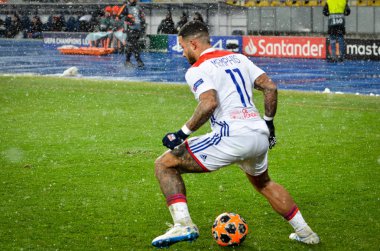 Kiev, Ukrayna - 12 Aralık 2018: Memphis Depay Uefa