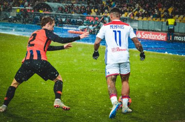 Kiev, Ukrayna - 12 Aralık 2018: Memphis Depay Uefa