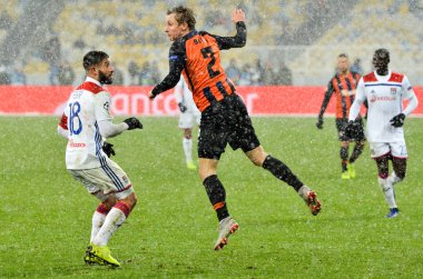 Kiev, Ukrayna - 12 Aralık 2018: Nabil Fekir oyuncusu