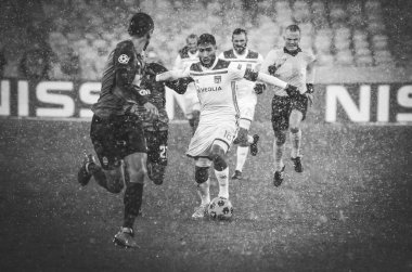 Kiev, Ukrayna - 12 Aralık 2018: Nabil Fekir oyuncusu