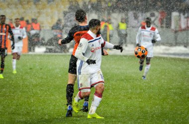 Kiev, Ukrayna - 12 Aralık 2018: Nabil Fekir oyuncusu