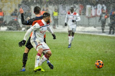Kiev, Ukrayna - 12 Aralık 2018: Nabil Fekir oyuncusu