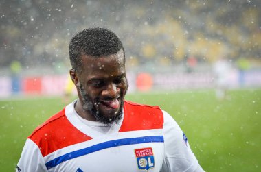 Kiev, Ukrayna - 12 Aralık 2018: Tanguy Ndombele oyuncusu
