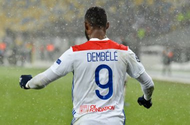 Kiev, Ukrayna - 12 Aralık 2018: Moussa Dembele oyuncu 